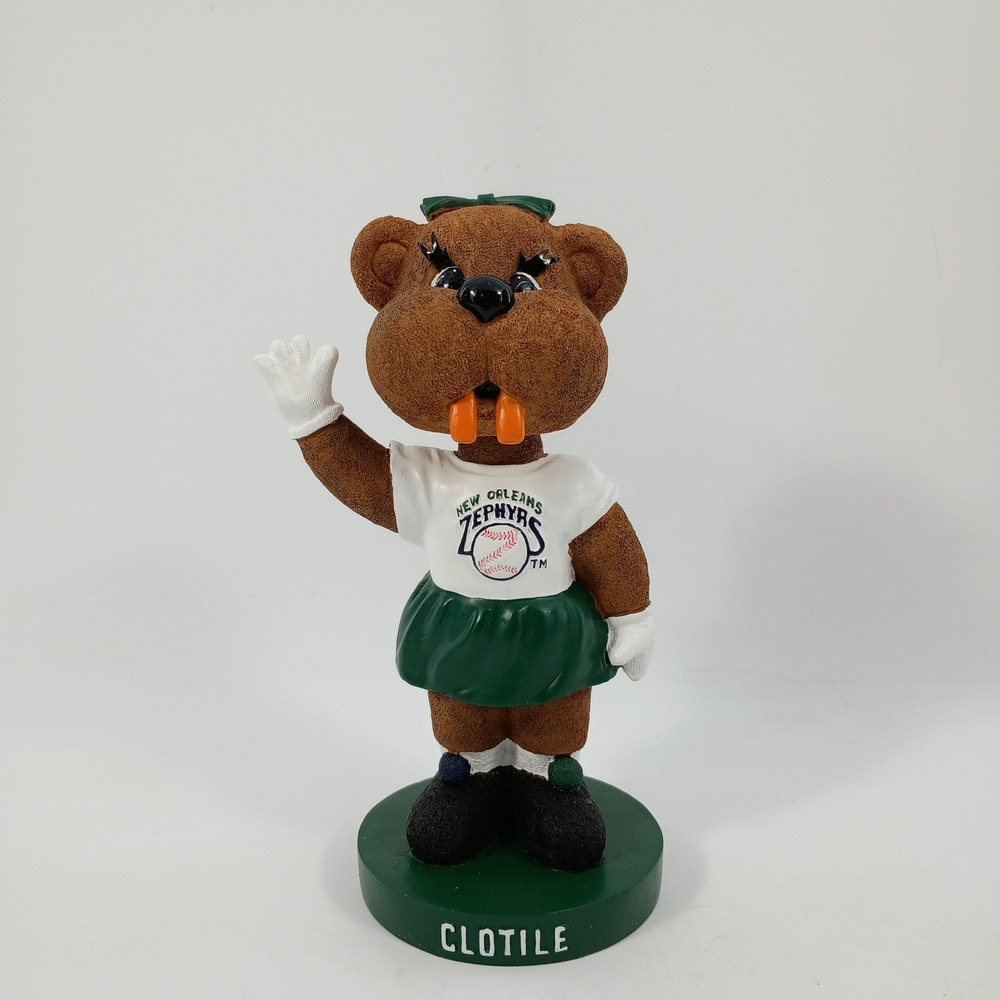 Vintage‎ 1999 New Orleans Zephyrs Clotile Mascot Bobblehead MiLB Baseball - RARE